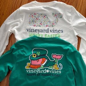 Bundle - Vineyard Vines Kids' Whale Long Sleeve Tees - boys size 7